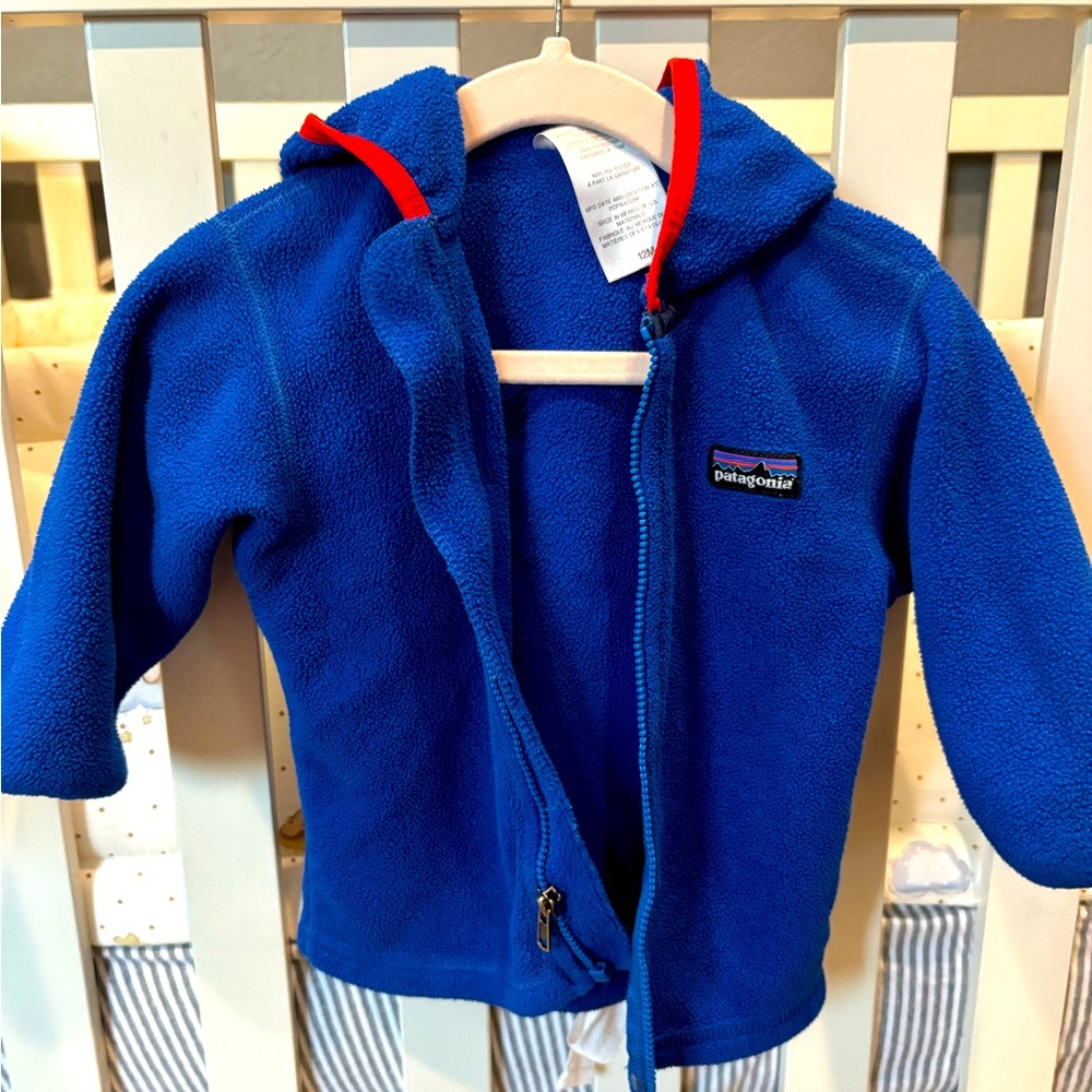 Baby blue Patagonia fleece zip up (12 months)